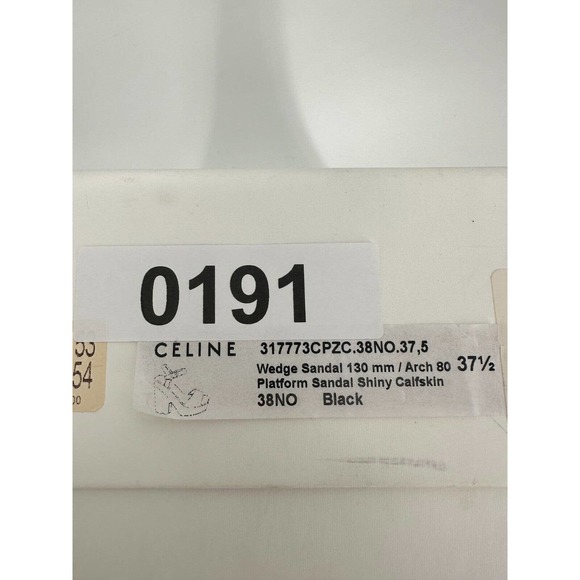 Celine Black Suede Platform Wedge Sandal 130 mm / Arch 80 Platform Wedge 37 1/2 - Picture 8 of 8